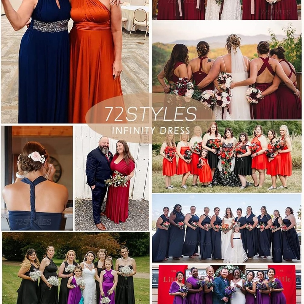 Plus size bridesmaid infinity dress